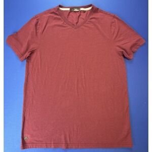 Greyson Shirt Mens Medium Maroon Spirit V Neck Tee Short Sleeve 3D Wolf Logo